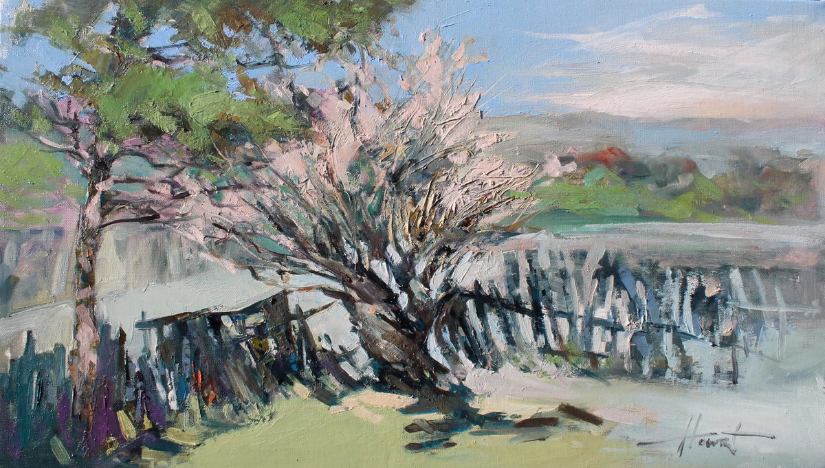 Spring in the village by Henadzy Havartsou