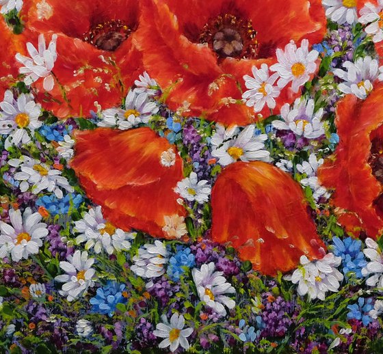 Poppies with Wildflowers.