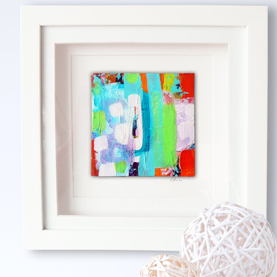 Framed ready to hang mini original abstract #258