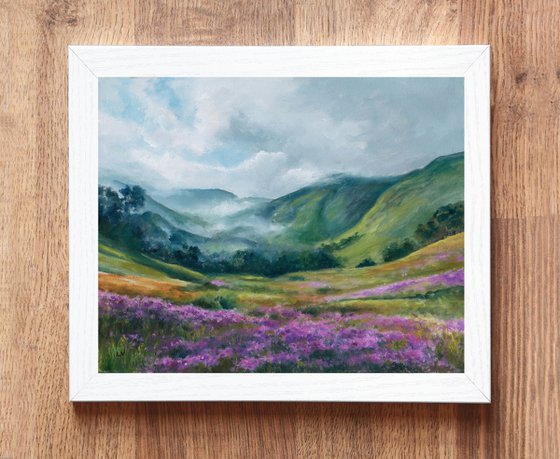 Purple flowers in the meadow