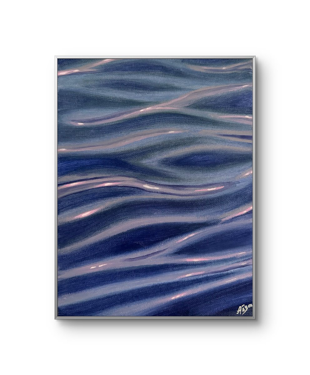 Photorealistic Oil Painting , - Between Waves - ? By Aisylu Burangulova, 7 X 9, Artwork For Sale On Artfinder