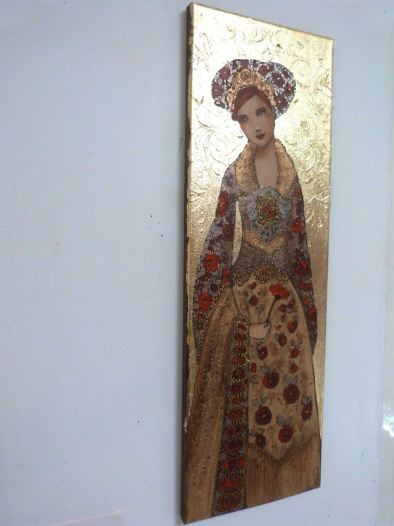 Maya's dream  20 x 60 cm. Portrait of female empress