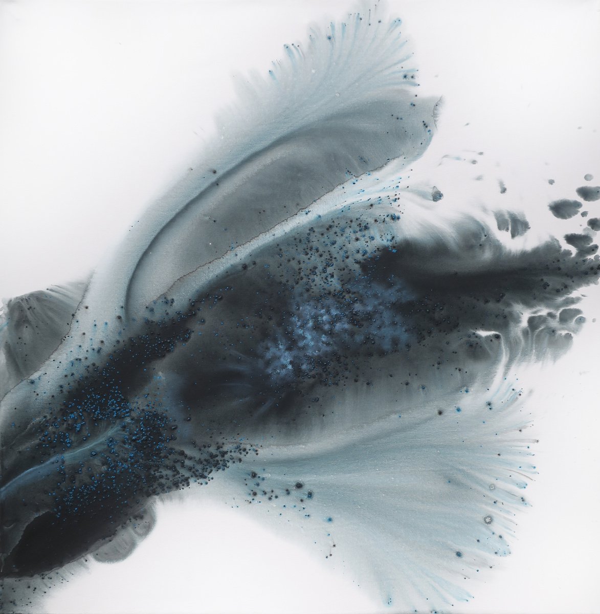 Organic Botanical Acrylic Painting By Muriel Napoli, 39 X 39", Nature 59, Original Artwork