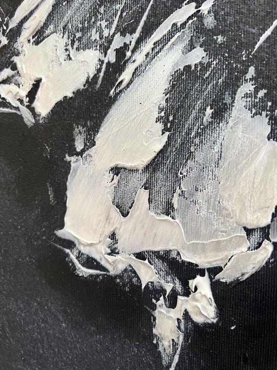 White Black Abstract butterfly