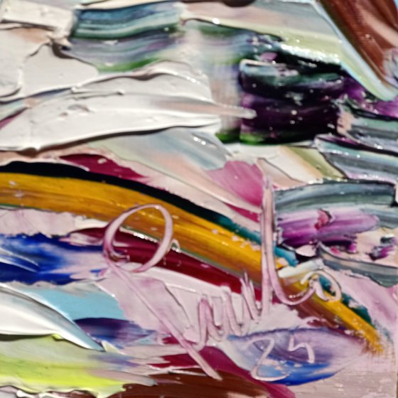 Vaso con fiori arancio