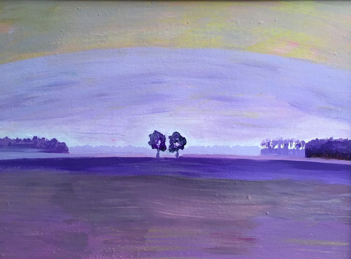 purple winterscape by Ren Goorman