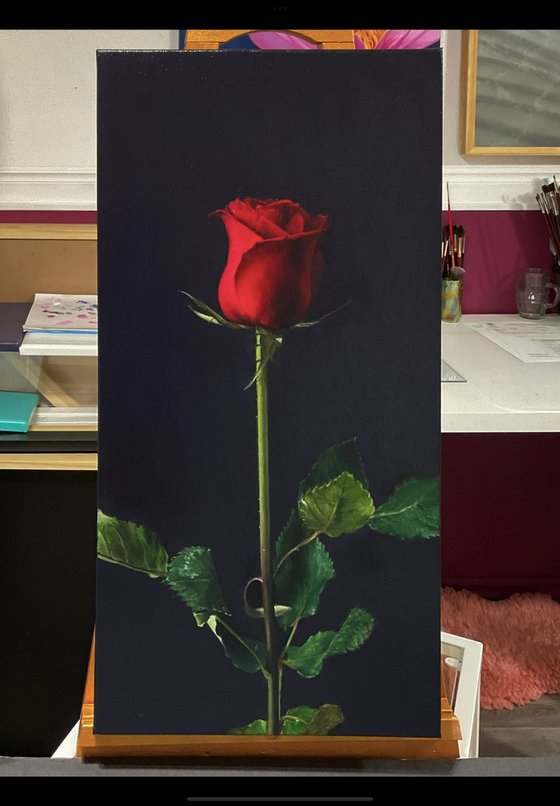 Adrenalin. Realistic rose
