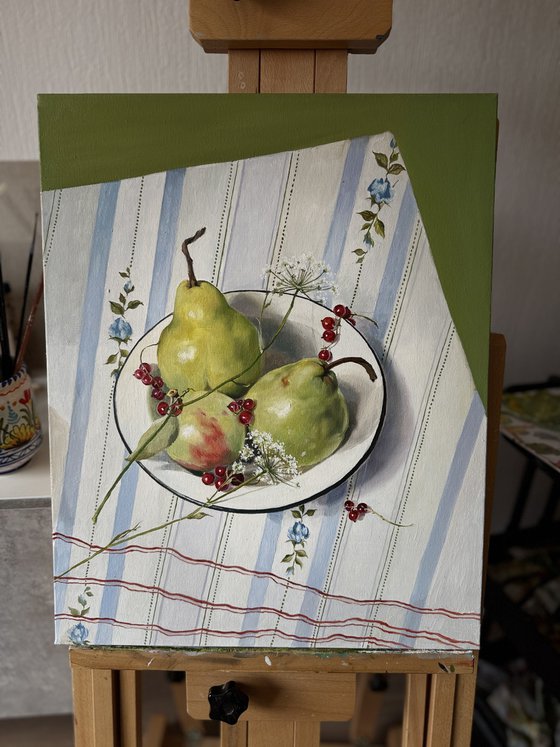 Blue symphony on the kitchen table