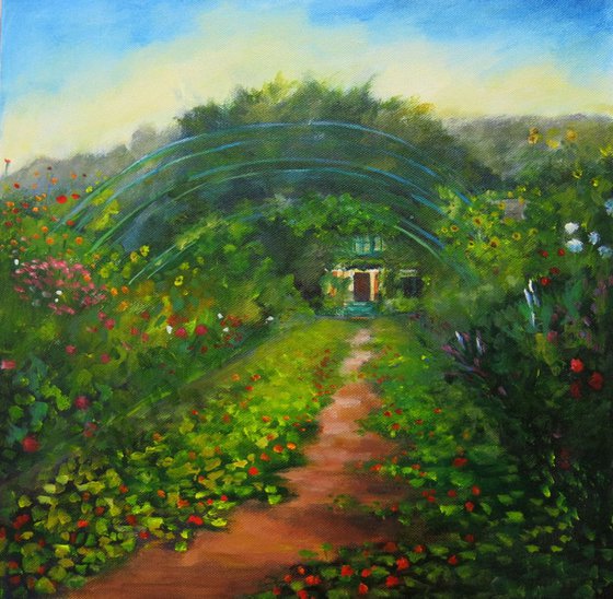 Monet`s Nasturtium Path