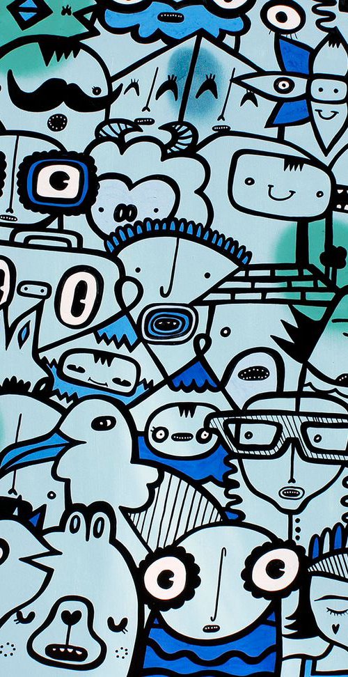 Blue Sky Crowd by Kev Munday