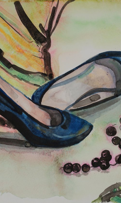 Blue shoes by Elena Sanina