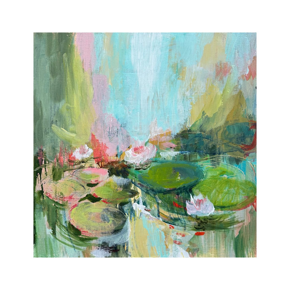 Pond And Light 1 By Ayse Mcgowan, 16 X 16, Artwork For Sale On Artfinder