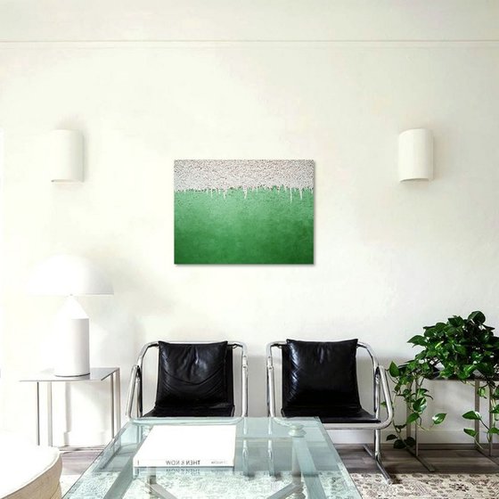 Green mind. Large abstract painting