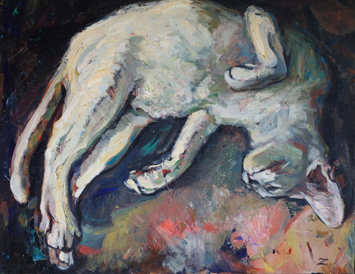 Cat on Palette by Marina Skepner