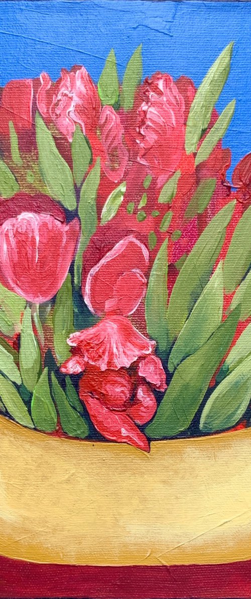 Red tulips by Elena Tomilova