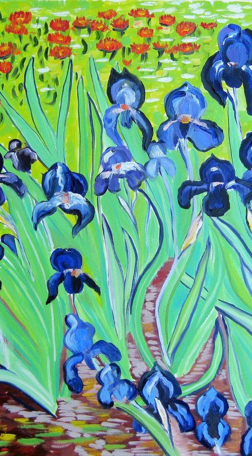 Replica - Irises by Alexandra Tomorskaya/Caramel Art Gallery