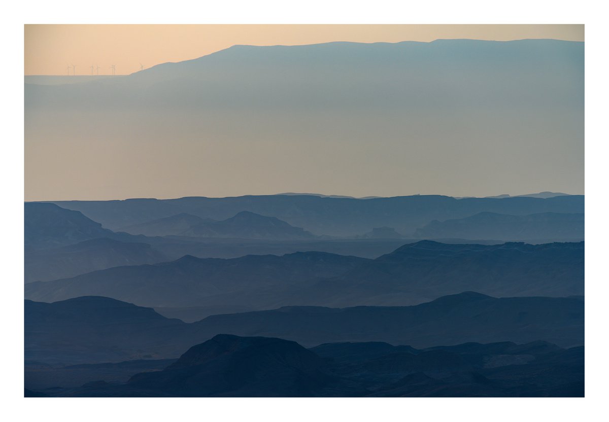 Landscape Photograph By Tal Paz-Fridman, 22 X 16", Sunrise Over Ramon Crater #6, Original Artwork