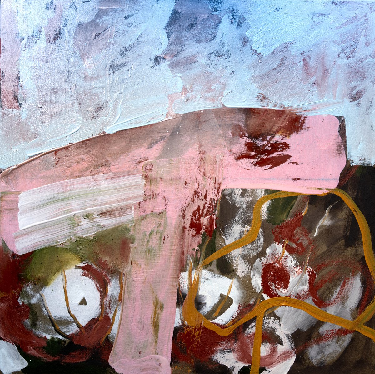 Summit; Pink By Elizabeth Anne Fox, 27 X 27, Artwork For Sale On Artfinder