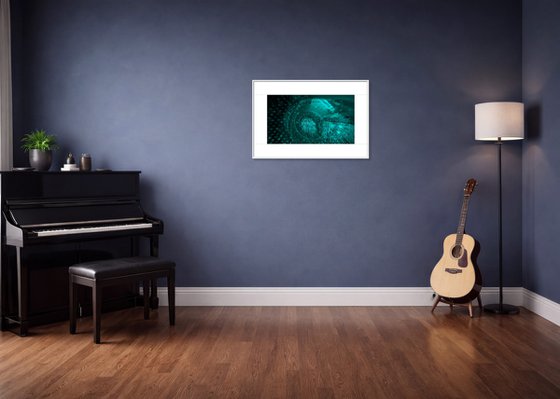 cyan chandelier