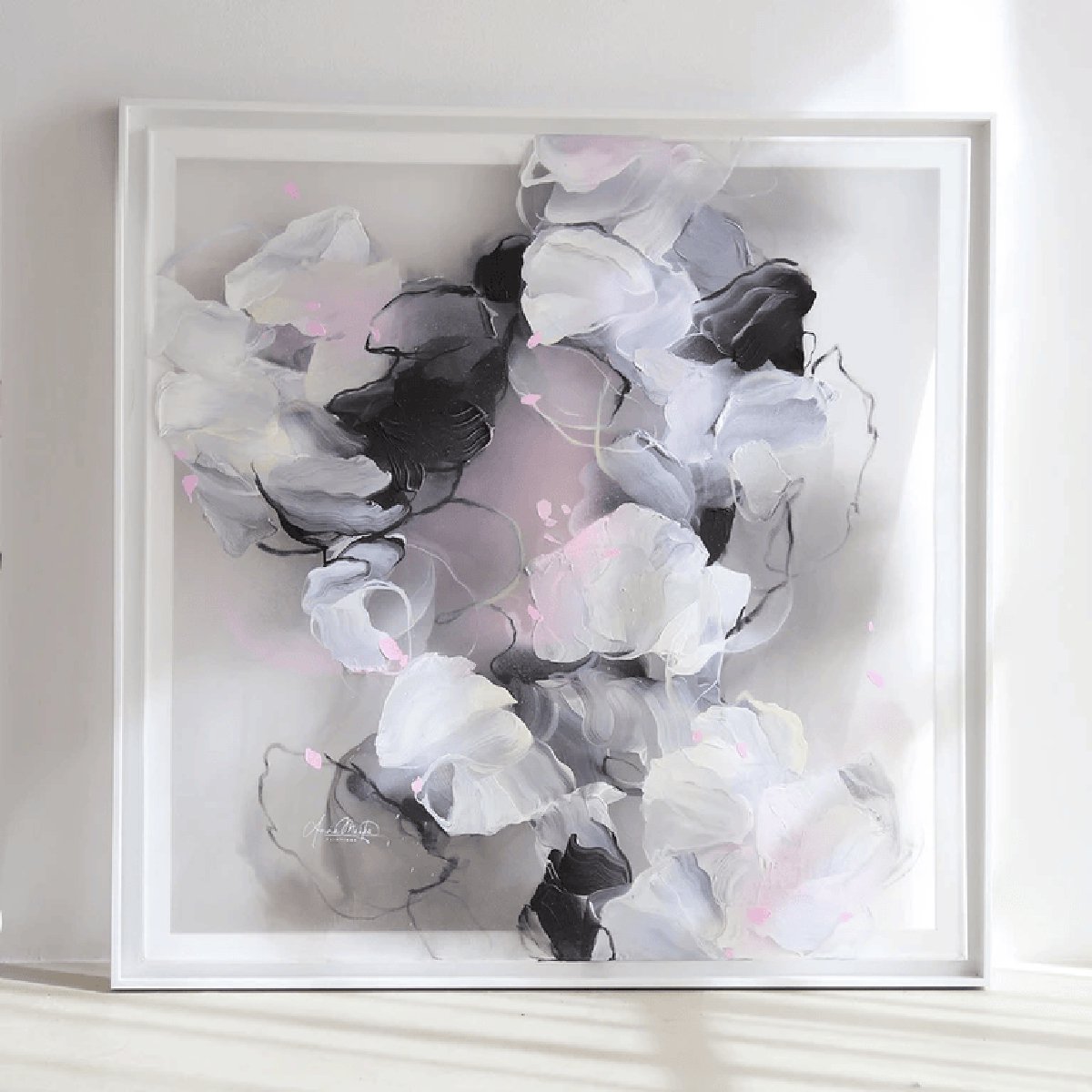 Abstract Acrylic Painting By Anna Maiko, 34 X 34, Meadow Of Tranquil, Original Artwork