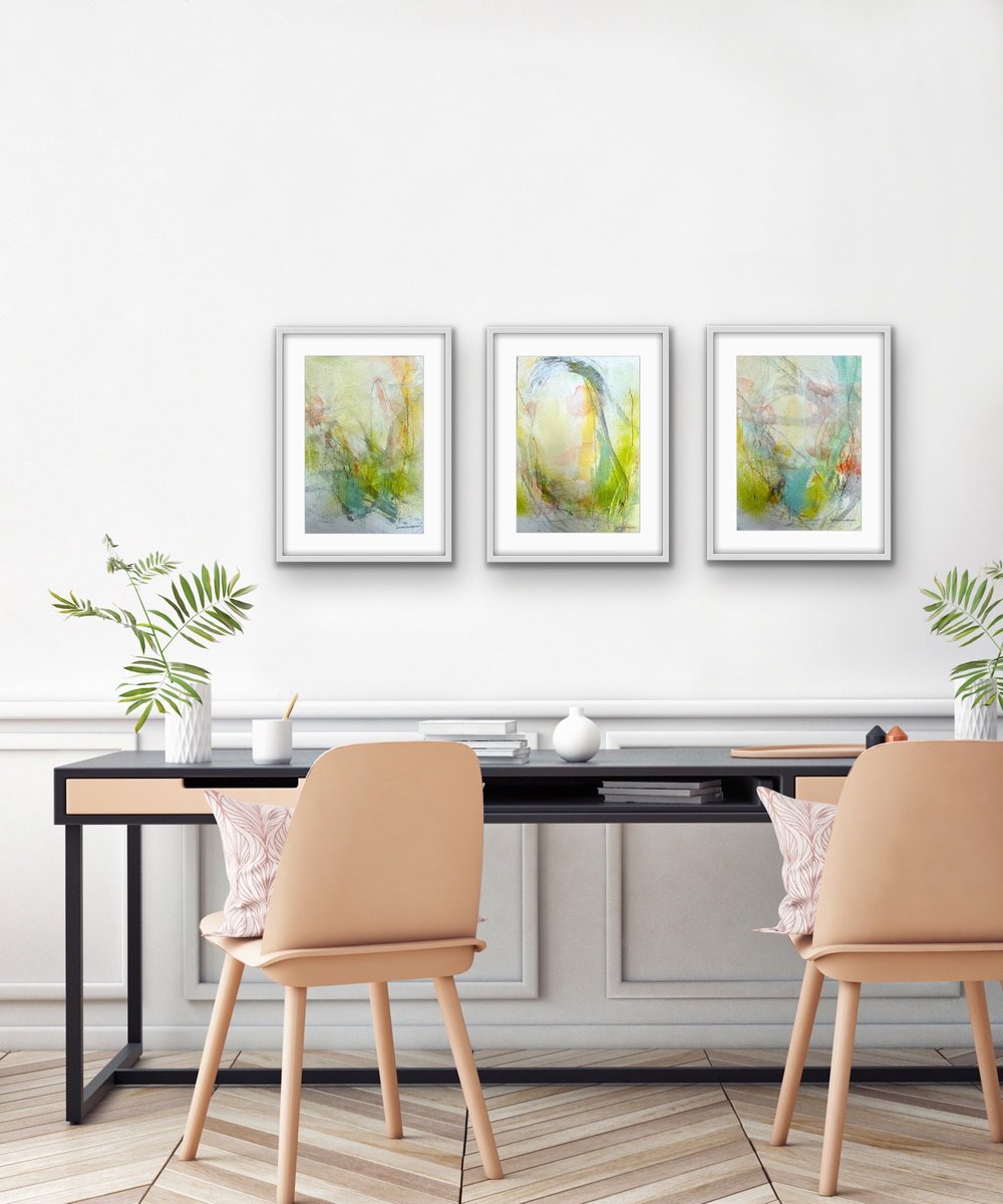 Scent Of Spring I-Iii By Kirsten Schankweiler, 35 X 16, Artwork For Sale On Artfinder