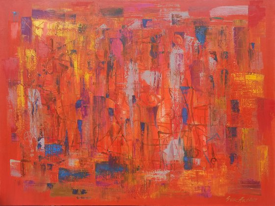 Petroglyph (60X80cm oil/canvas, ready to hang)