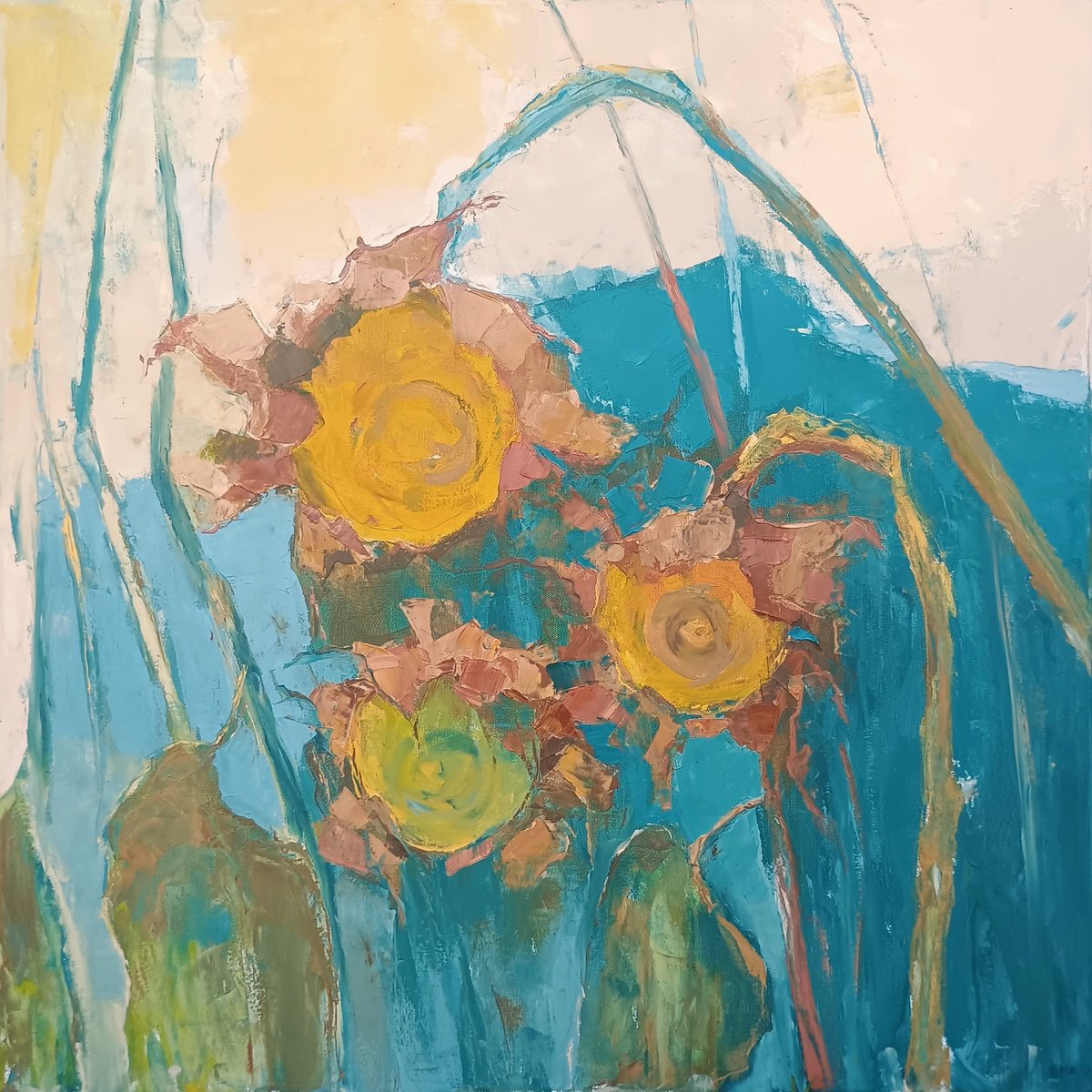 Expressive Oil Painting , The Curious By Emilia Milcheva, 31 X 31, Artwork For Sale On Artfinder