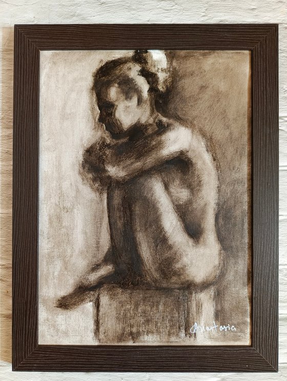 Nude female figure