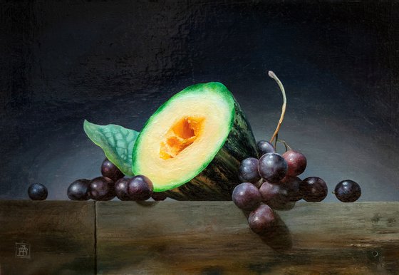 "Melon With Grapes"
