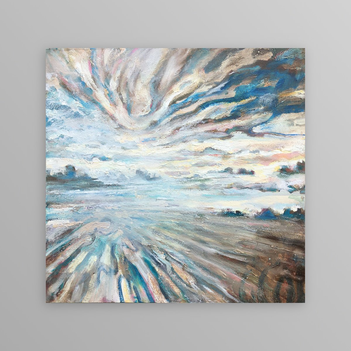 Impressionistic Landscape Oil Painting By Guy Pickford, 13 X 12, Beyond Definition, Original Artwork