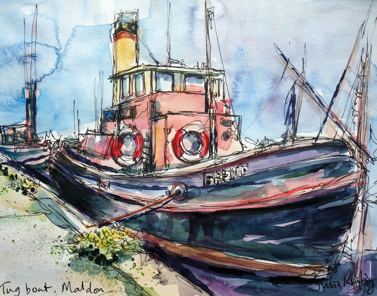Maldon - tug boat by Julia Rigby