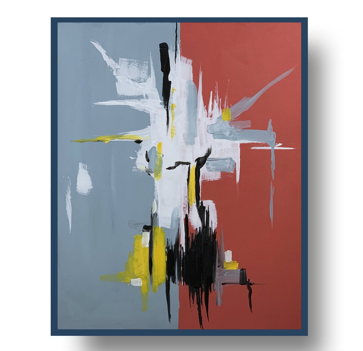 Abstract Acrylic Painting By Vita Schagen, 16 X 20", The Universe Within., Original Artwork