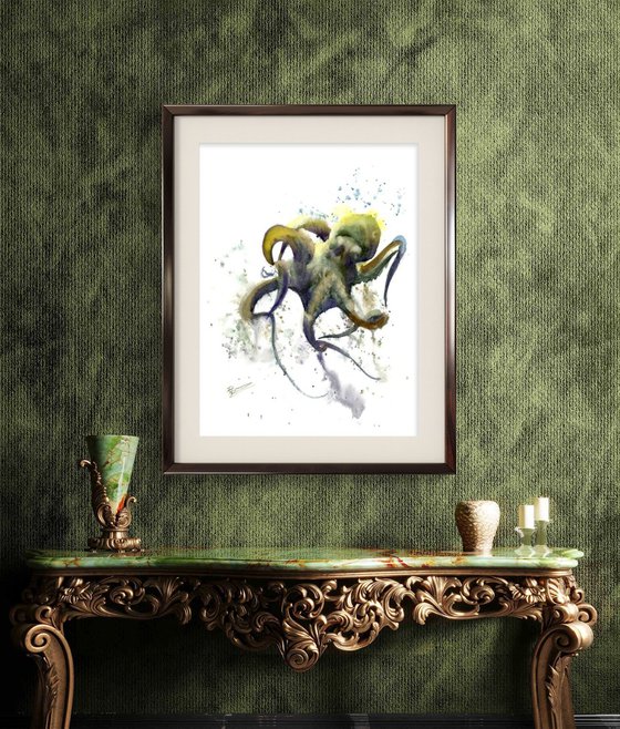 Green octopus