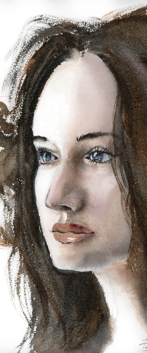 Pensive Gaze by Olga Tchefranov (Shefranov)