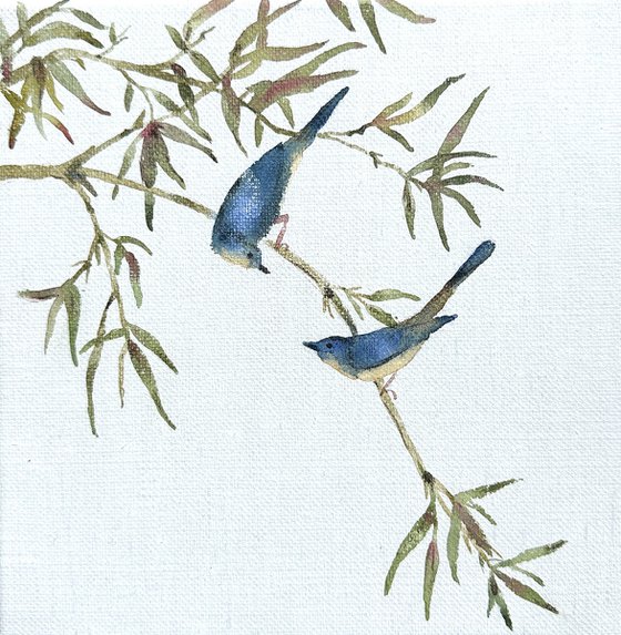Set of 2 Birds on a Branch
