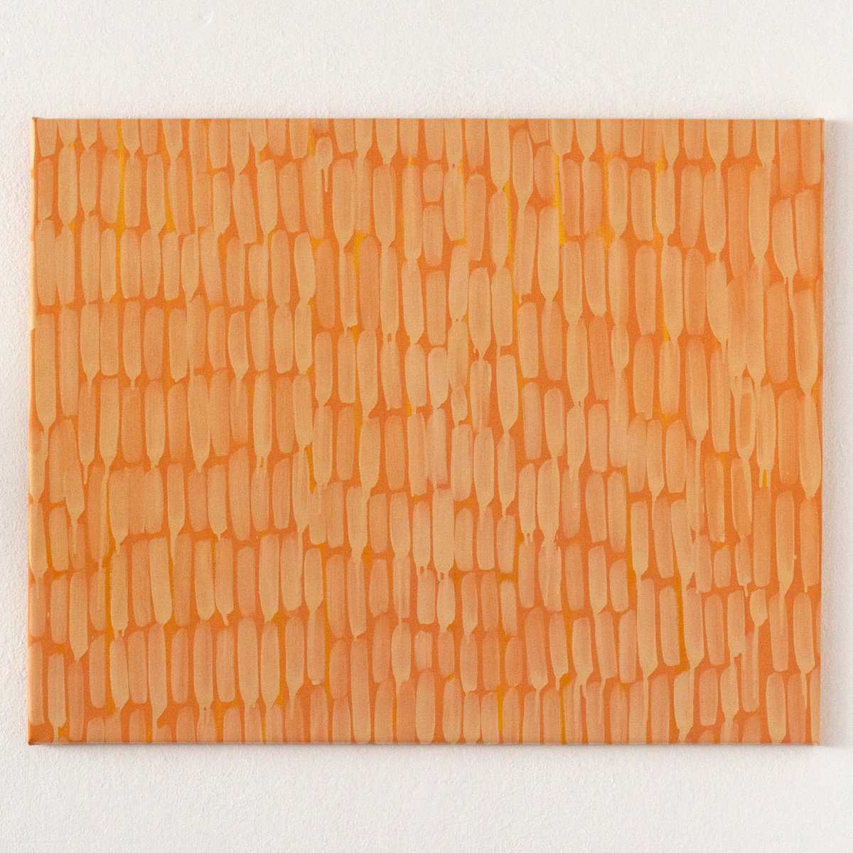 Expressive Abstract Oil Painting By Petr Johan Marek, 37 X 30", Orange No.2, Original Artwork