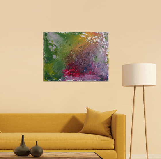Spring Rhapsody. Expression of air, foliage, flowering. Freedom of the spirit of Spring. /  ORIGINAL PAINTING