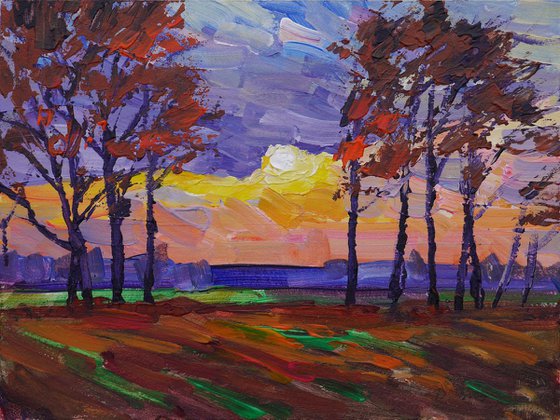 November sun (plein air) original painting