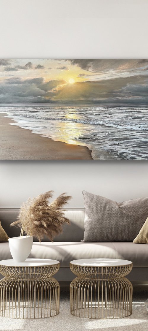 Storm in Golden Light by Aflatun Israilov