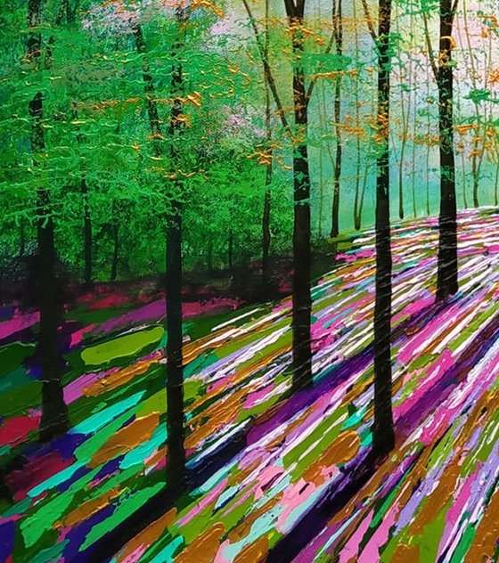 Gold and Magenta Wood