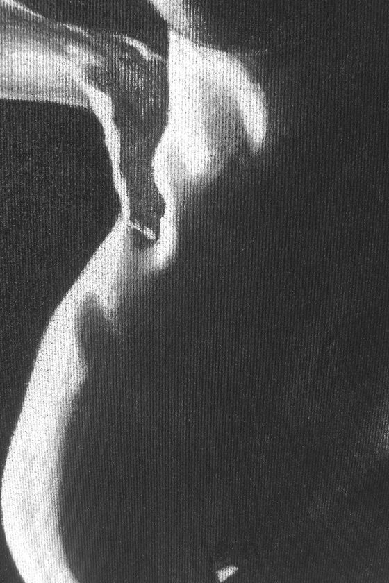 Nude noir #1.1 charcoal on canvas