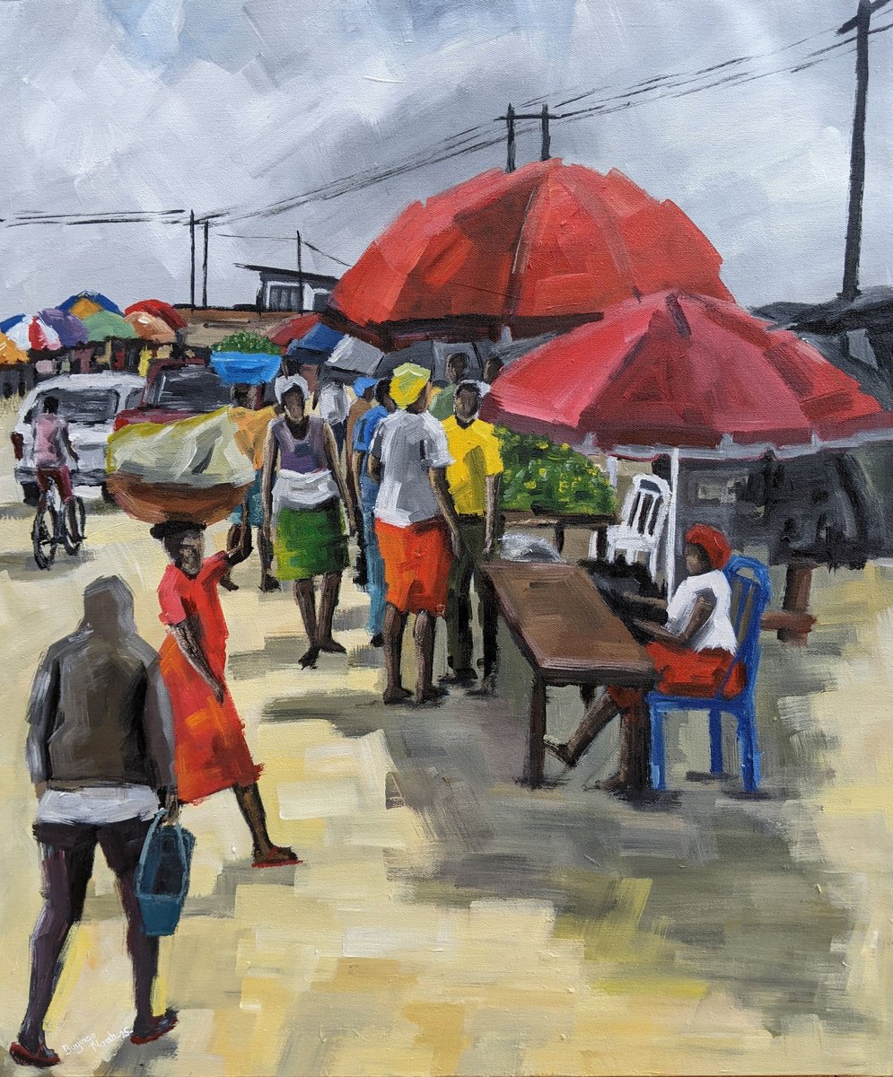 Impressionistic Animal Acrylic Painting By Bugingo Noah, 20 X 24, Agasusuruko, Original Artwork