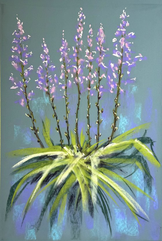 Set of 2 Pastel Wild orchids