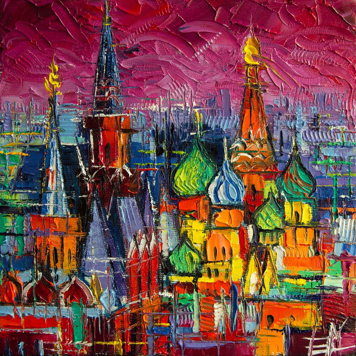 Red Square in Moscow. Date/Period: 1801. Painting. Oil on canvas