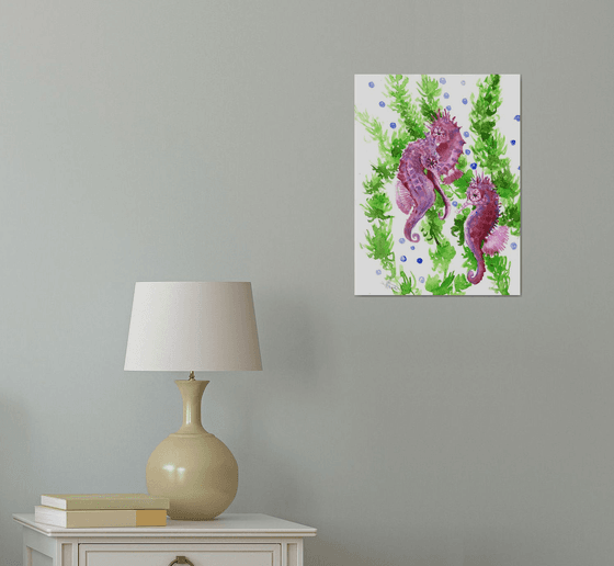 Seahorse. Underwater Scene