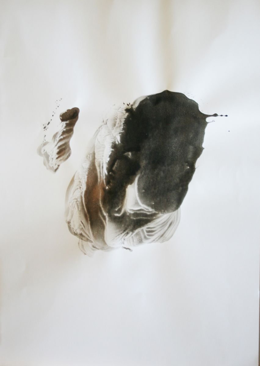 Expressive Abstract Limited Edition Print By Salana Art / Svetlana Samovarova, 9 X 13", Abstraction 1007, Original Artwork