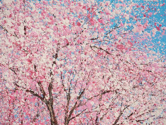 CHERRY BLOSSOM DANCES IN THE BLUE SKY
