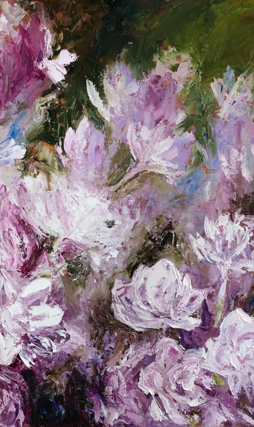 Abstract lilac | 100*70 cm by Lada Ziangirova