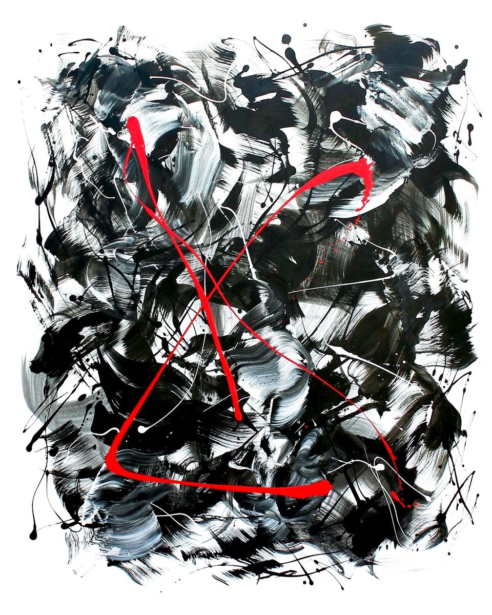 Abstract Acrylic Painting By Paresh Nrshinga Frsa, 44 X 55", My Ritual, Original Artwork