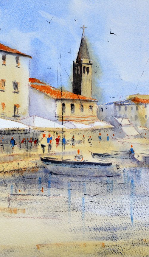 Fazana Istra Croatia 25x36 cm 2023 by Nenad Kojić watercolorist